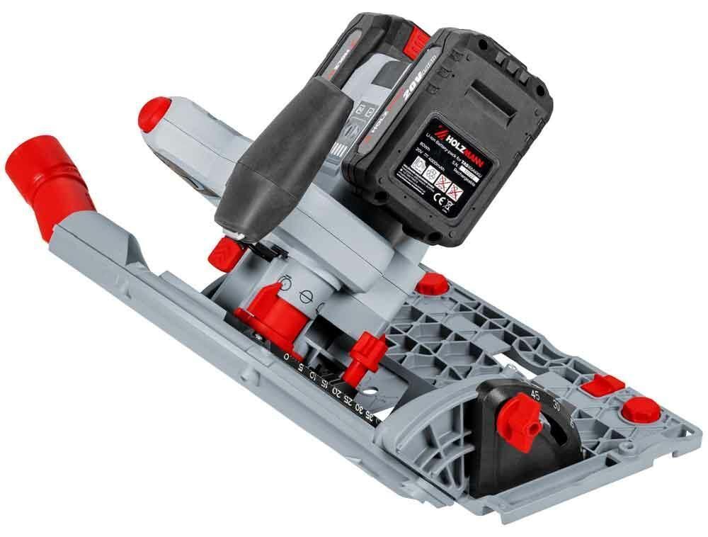 Holzmann TAS165AKKU sega circolare portatile 16,5 cm Nero, Grigio, Rosso 5500 Giri/min 100 W