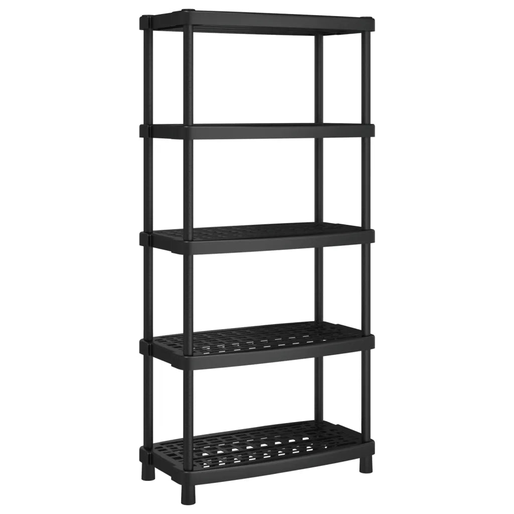 Scaffale a 5 Ripiani Nero 93,5x45,5x194,5 cm in PP CFW3088594