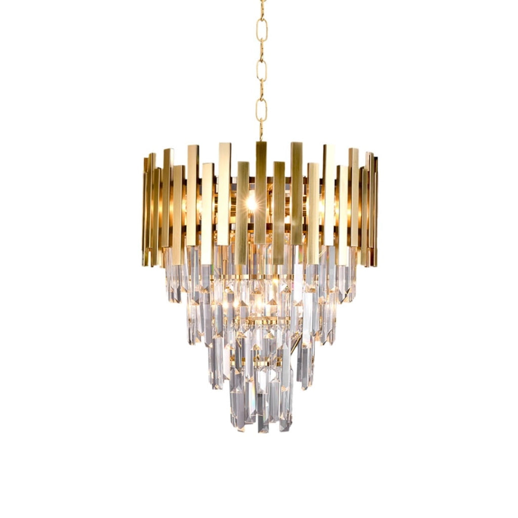 Lampadario in cristallo Aspen ML6000 9xE14 oro Milagro