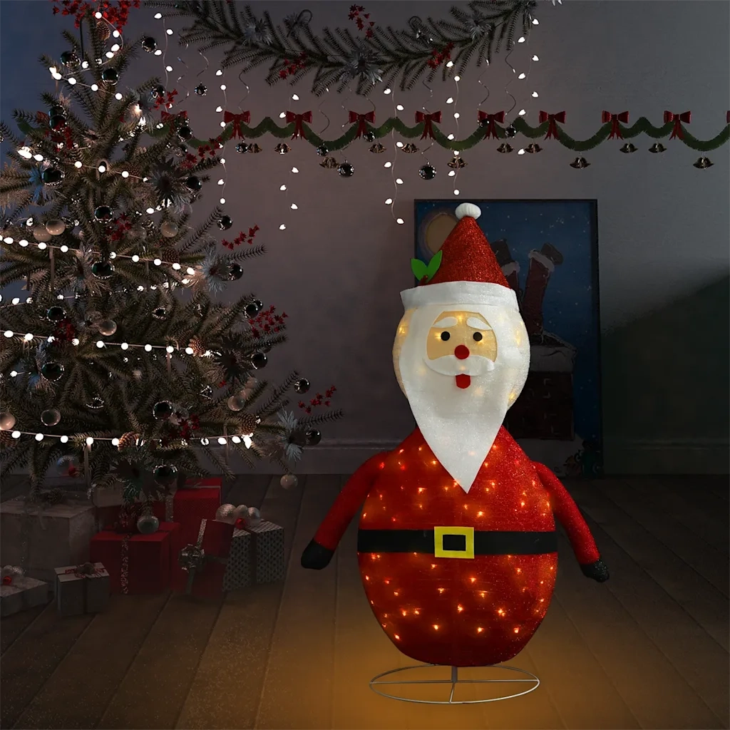 Figura Natalizia Babbo Natale a LED in Tessuto Pregiato 120 cm cod mxl 45268