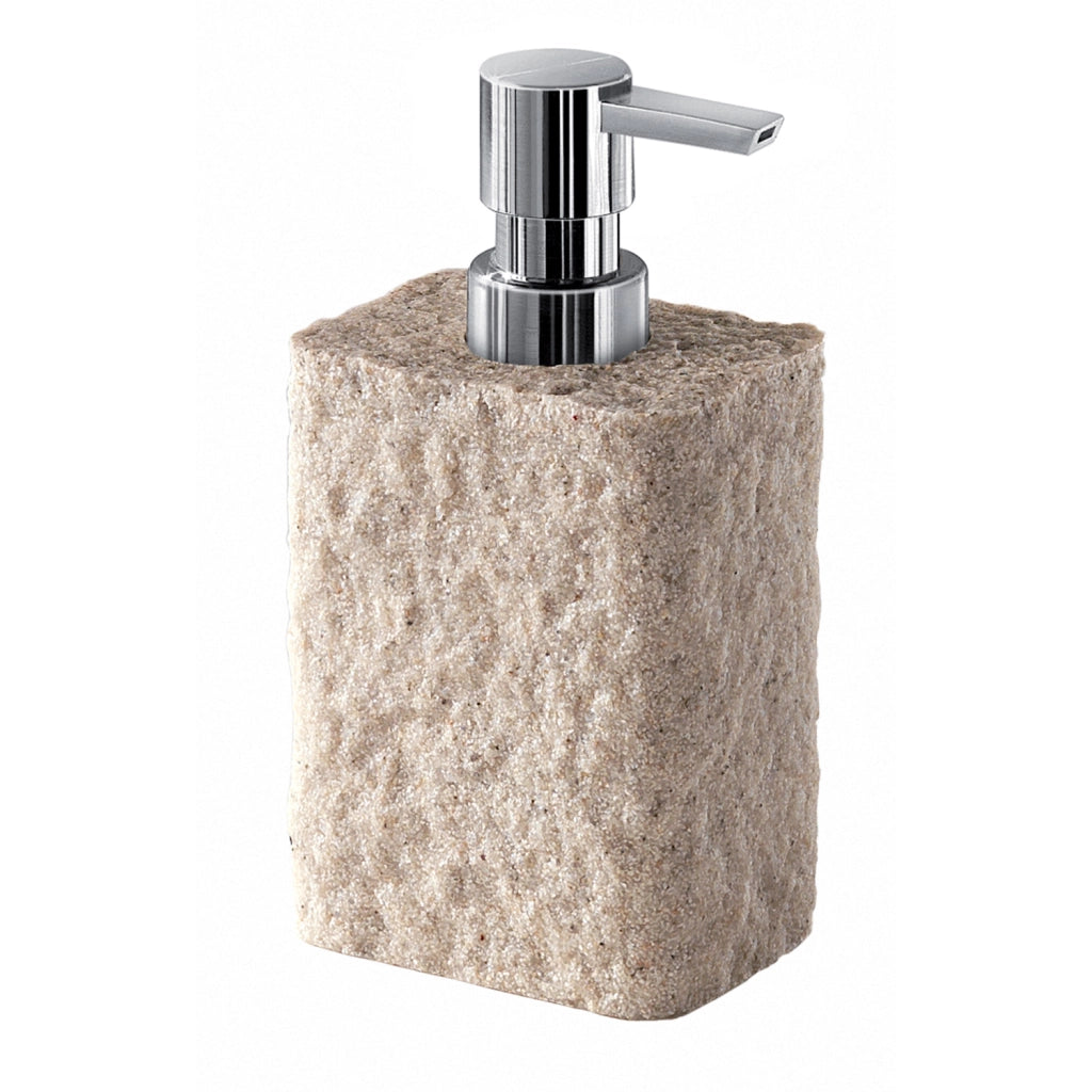 Dosasapone con erogatore in plastica d’appoggio in resina e sabbia AR80 Gedy serie ARIES Beige