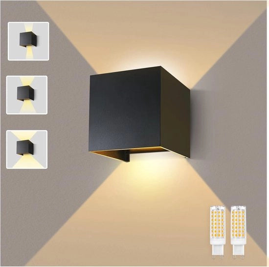 Lampada da Parete Regolabile per Interno e Esterno - Bianco Caldo 3000K, Lampada LED Rimpiazzabile - Ideale per Salotto, Camera da Letto, Hall