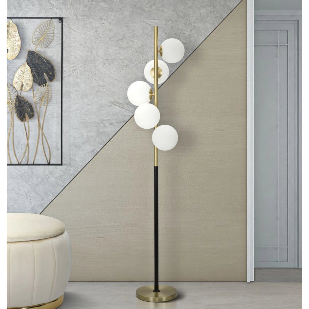 Lampada da Terra VKH199, Oro, Metallo, 30x30x160 cm