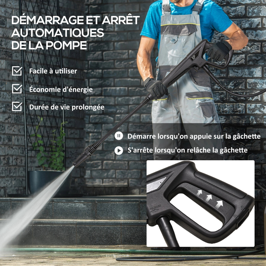 Pulitore ad Alta Pressione 1600W ¨C Zephmum ¨C Blu 130 Bar 432 L/h
