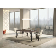 Tavolo allungabile 160/244x80 cm Paxon telaio Antracite - Noce