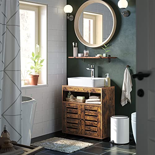 Mobiletto da bagno Valora rustico marrone sottolavabo in stile loft | durevole