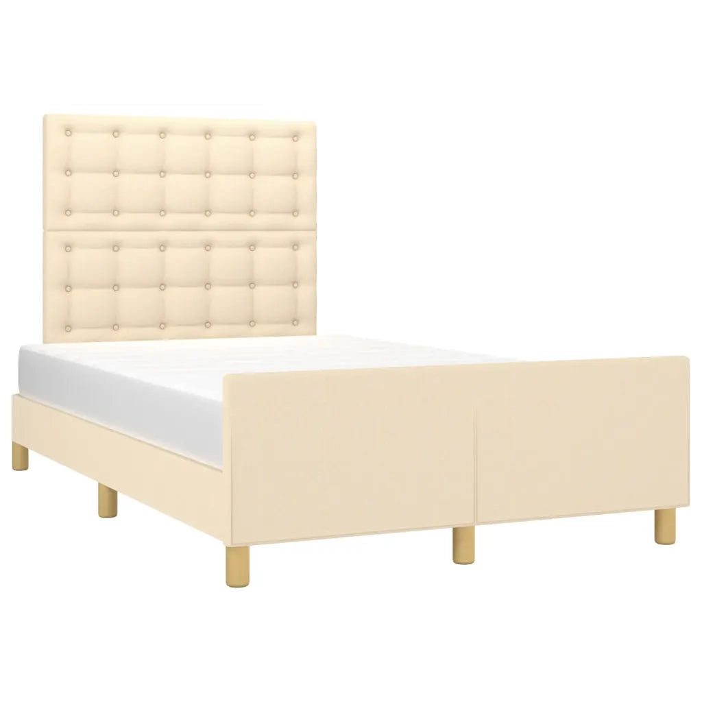 Giroletto senza Materasso-Struttura Letto Crema 120x200 cm Tessuto 717414