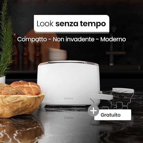 Bomann TA 6065 CB 2 fetta/e 750 W Bianco