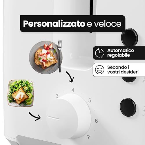 Bomann TA 6065 CB 2 fetta/e 750 W Bianco