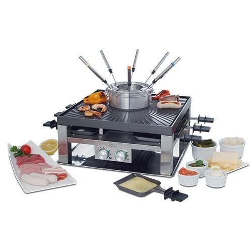 Solis Combi Grill 3 in 1 griglia per raclette 8 persona(e) Acciaio inossidabile
