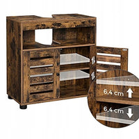 Mobiletto da bagno Valora rustico marrone sottolavabo in stile loft | durevole