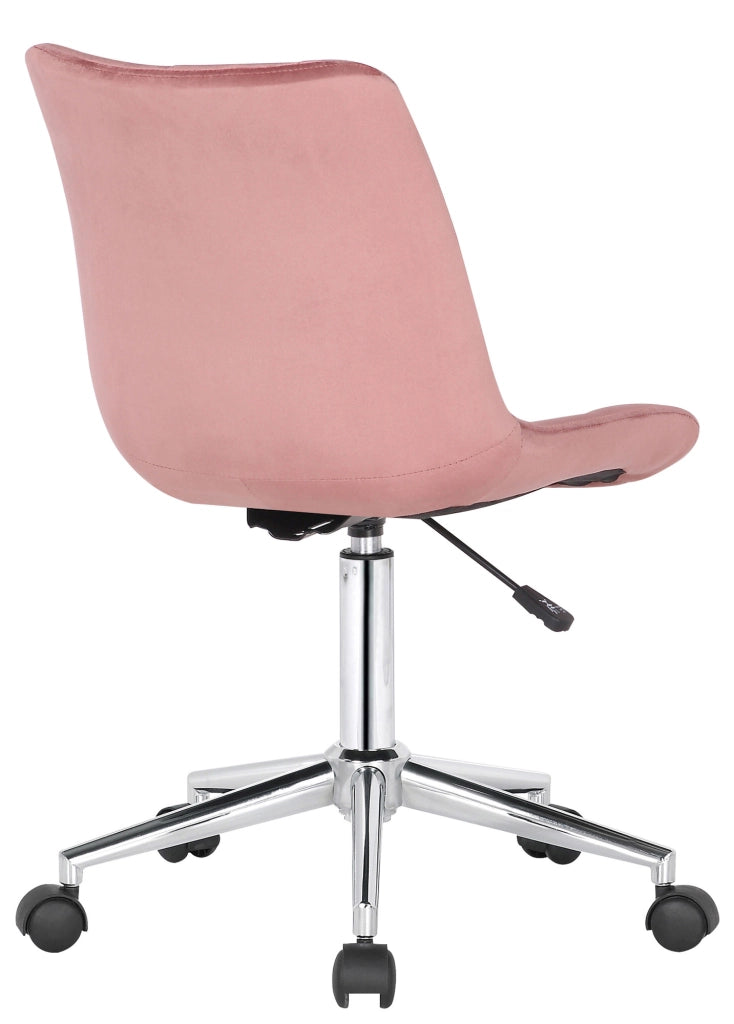Sedia da ufficio Medford in velluto rosa