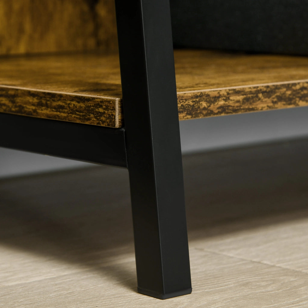 Libreria Scaffale 5 Livelli Stile Industriale ¨C Zephmum ¨C Legno Rovere 70x35x150 cm