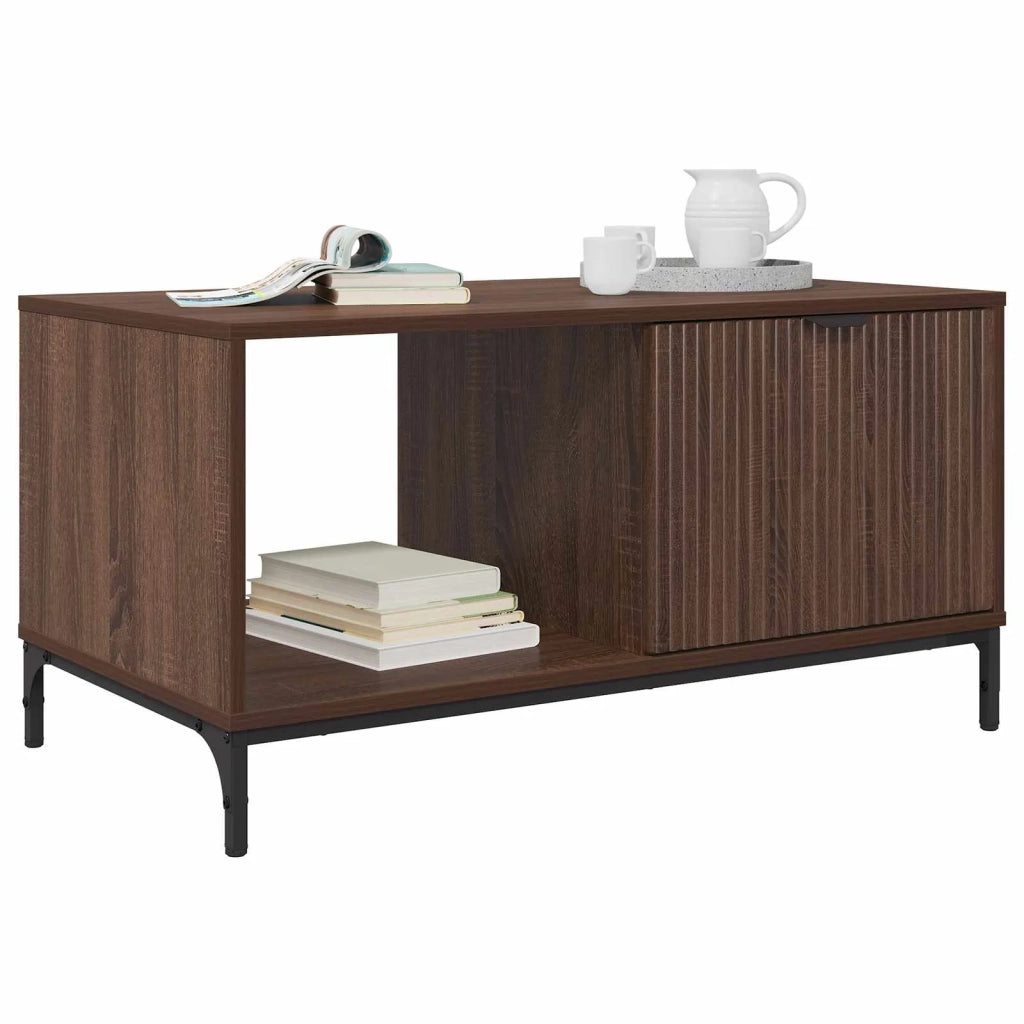 Tavolino da salotto con cassetto Rovere Marrone 90 x 49 x 46 cm 883451