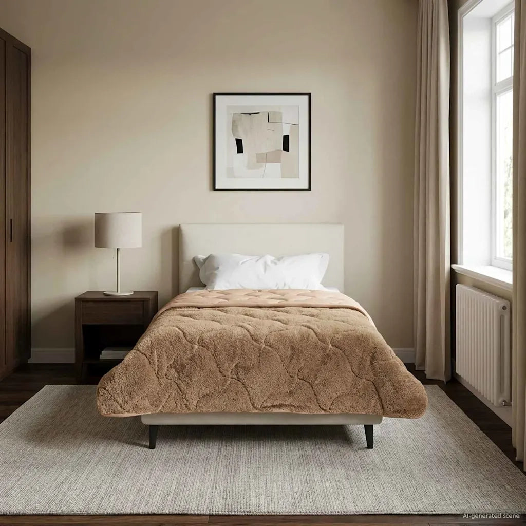 Duvet Invernale Talpa 140 x 220 cm Microfibra e Fleece Teddy 42026350