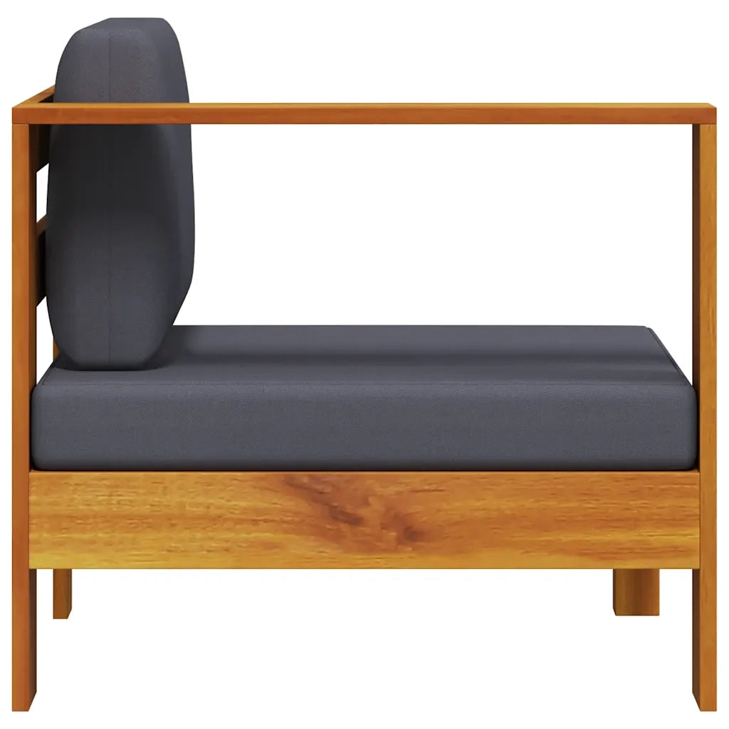 Divano Centrale con 1 Bracciolo Grigio Scuro Massello d'Acacia cod mxl 77772