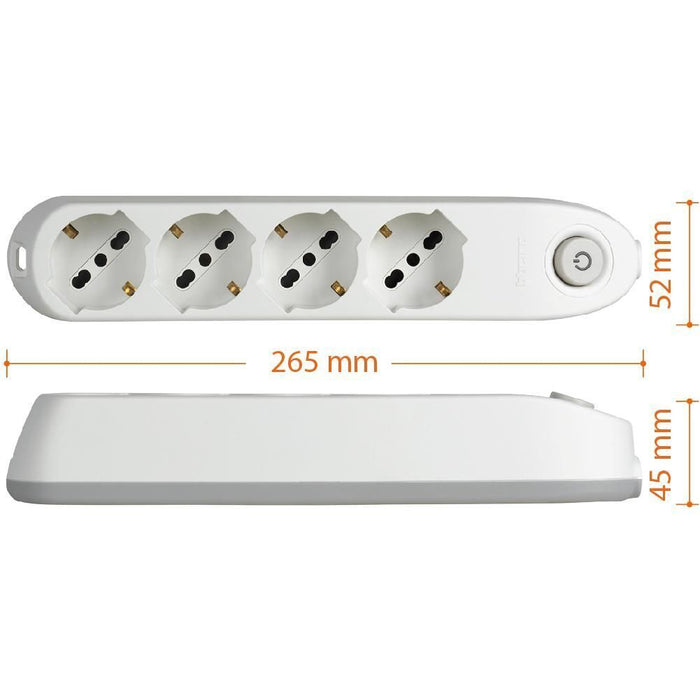 bticino Poker prolunghe e multiple 1,5 m 4 presa(e) AC Interno Bianco