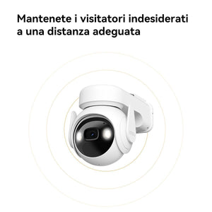 Imou Cell PT Kit - Telecamera da Esterno a batteria con risoluzione 2K (3MP), Rilevamento Movimento/Umano, Visione Notturna a Colori, Audio Bidirezionale, IP66