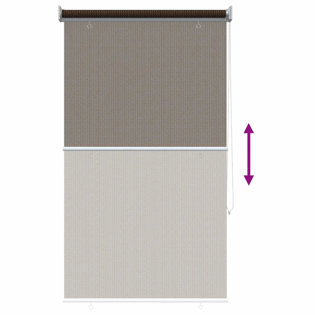 Tenda a Rullo Esterno Blocco UV 90% Marrone 80 x 140 cm HDPE 42036091