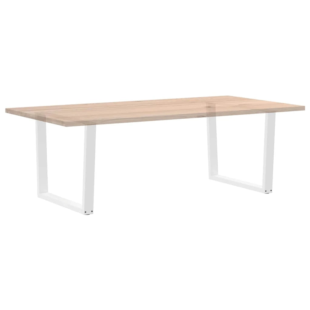 Set di 2 gambe per tavolo da pranzo a forma di V 100 x 72 cm con piedini regolabili stile moderno acciaio bianco 02_0056943