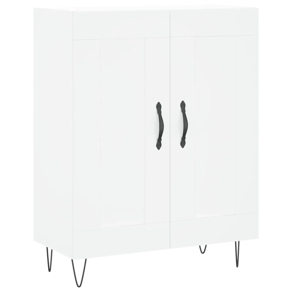 Buffet credenza cassettiera armadio mobile contenitore organizer per cucina soggiorno salotto 69,5 x 34 x 90 cm legno ingegnerizzato bianco 02_0030474