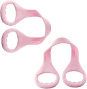 Resistenza per braccia e spalle - 2 pezzi di elastico per yoga - manubri per spalle - strisce di allungamento per yoga - cinture elastiche spesse - cinture di silicone - rosa