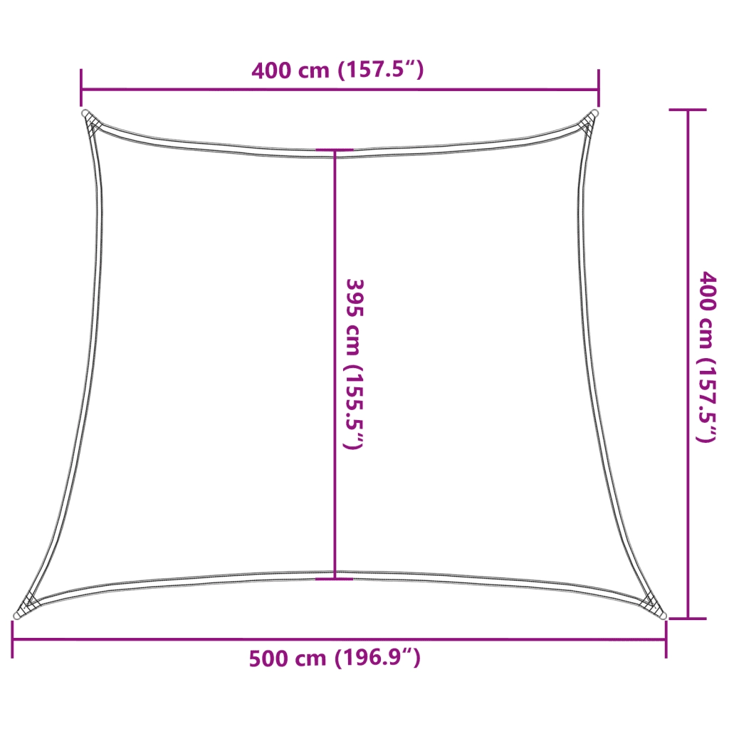 Vela Parasole 160 g/m² Bianca 4/5x4 m in HDPE 311271