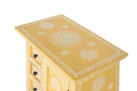 Credenza in legno di mango con anta decorata a mano