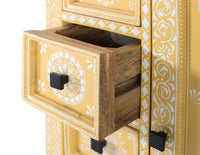 Credenza in legno di mango con anta decorata a mano