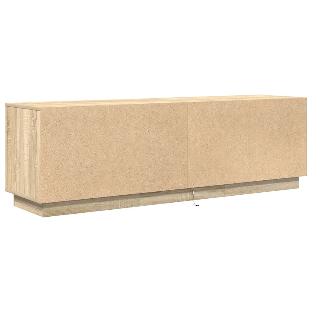vidaXL Mobile Porta TV con Luci LED Rovere Sonoma 160,5x41x50 cm