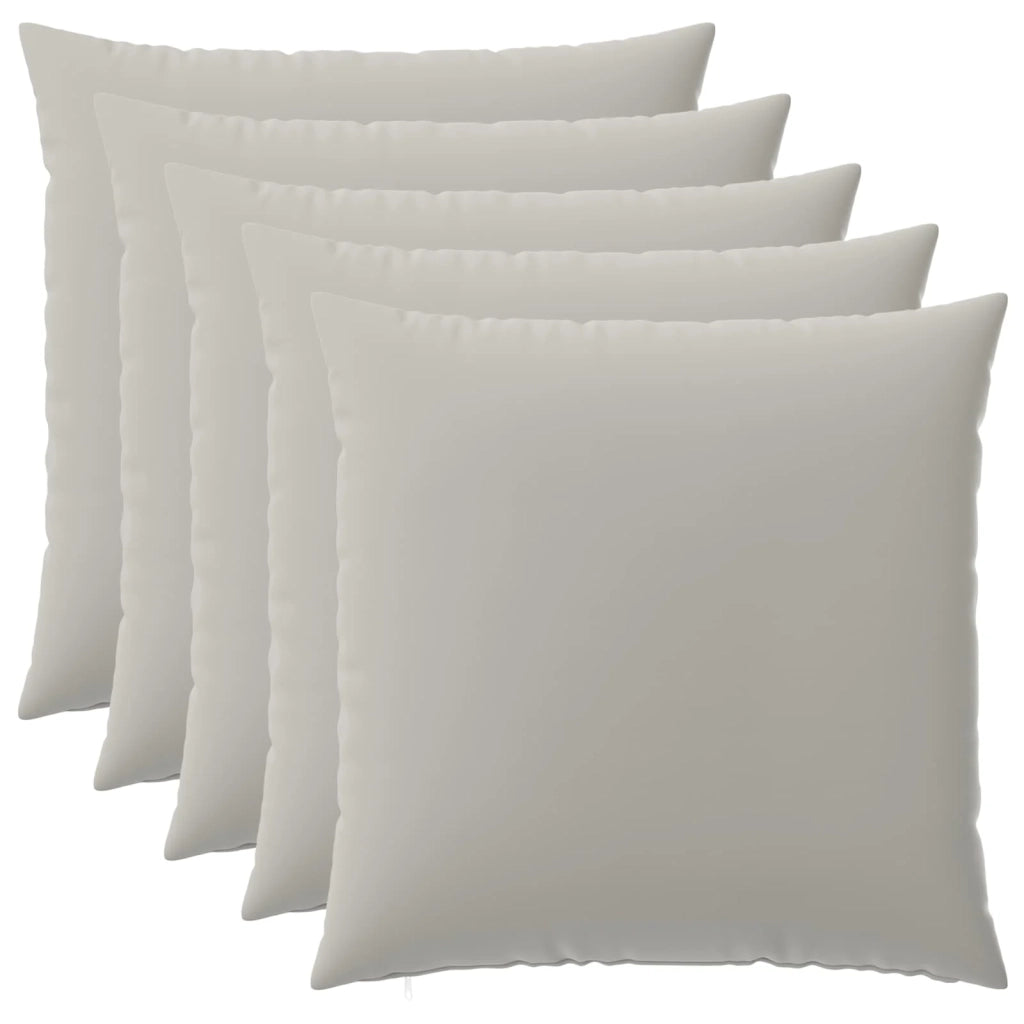 Federa 6 pcs HEERLEN Grigio 60 x 60 cm Poliestere 912694