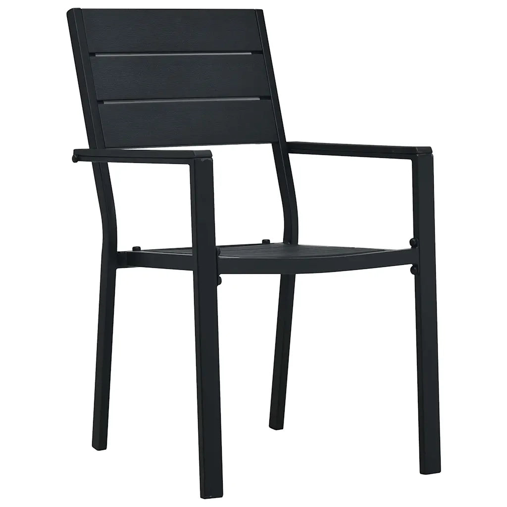 Set da Pranzo per Giardino 5 pcs Nero