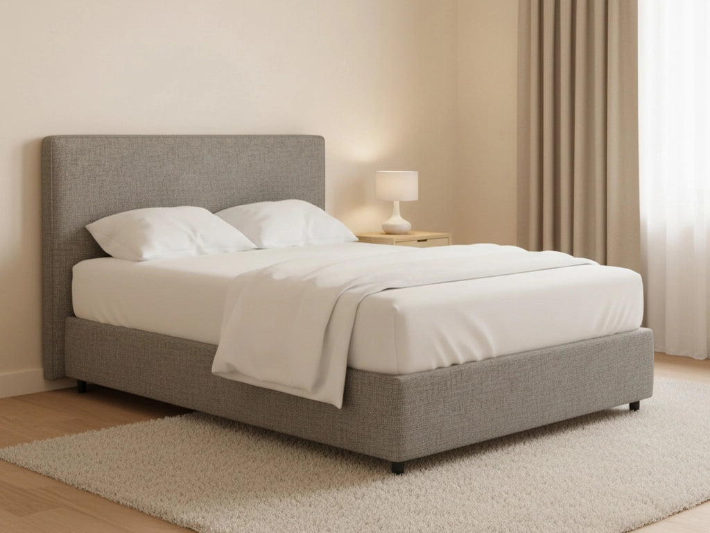 Harlow, Letto Piazza e Mezza Sfoderabile Made in Italy, Grigio Cenere