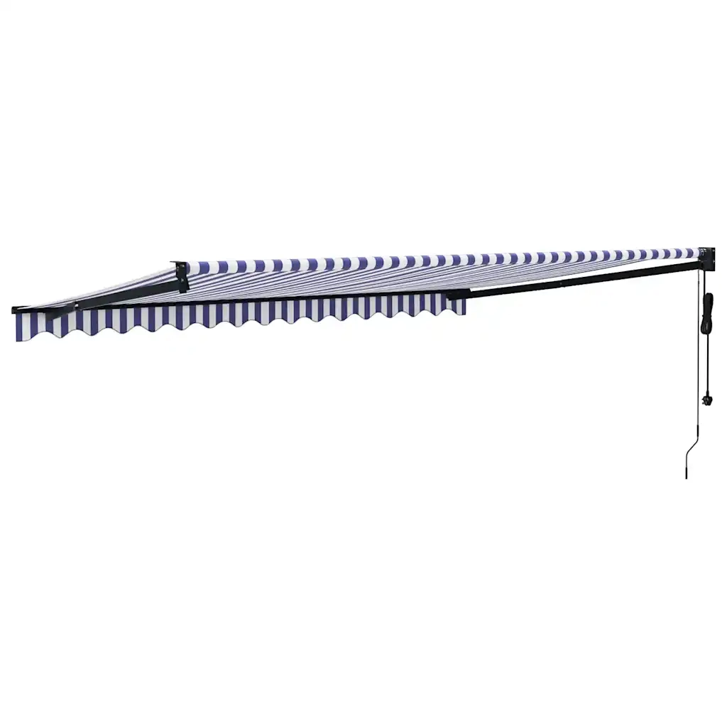Tenda Sole Automatica Retrattile Blu e Bianca 4x3 m