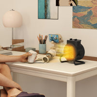 Riscaldatore Elettrico e Regolabile a 3 Modalità 21,5x15,8x22 cm in PP e PA Ignifugo Nero