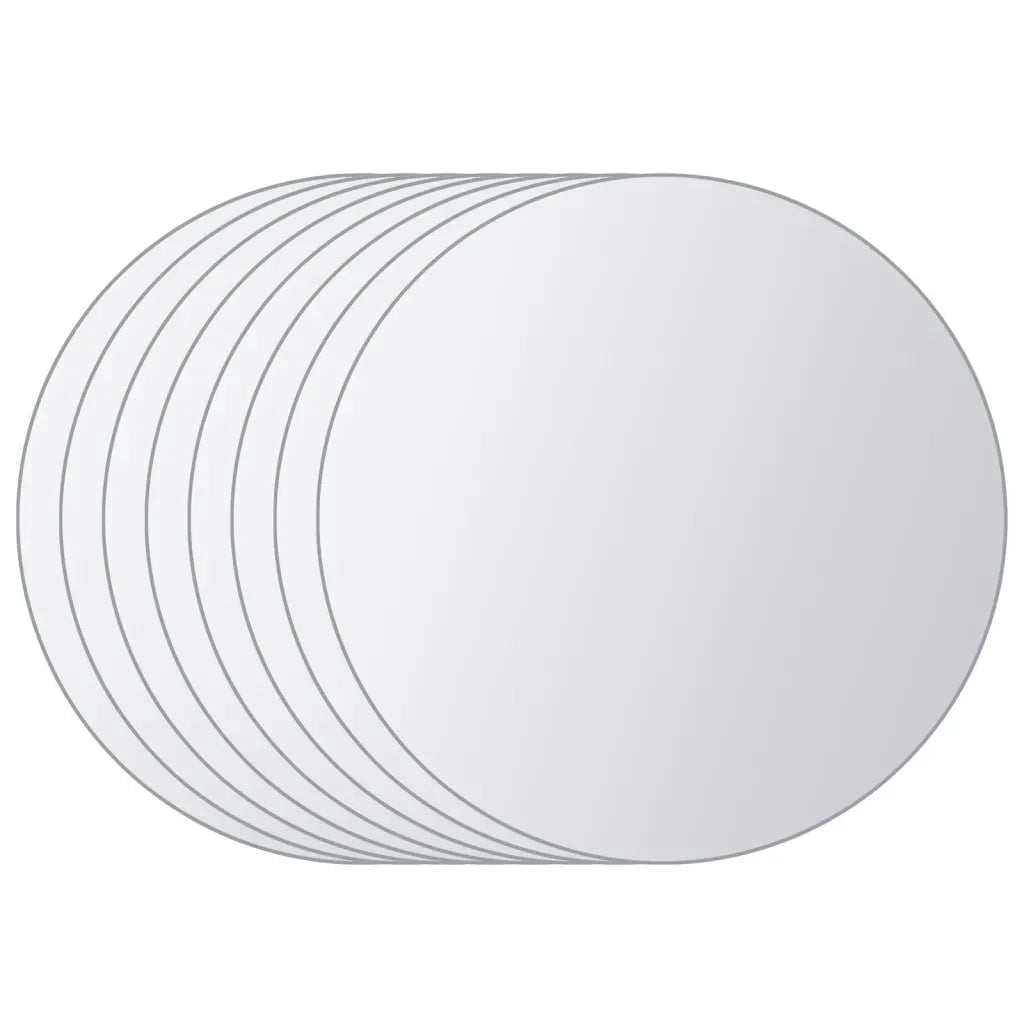 8 pz Piastrelle a Specchio Rotonde in Vetro CFW1774713