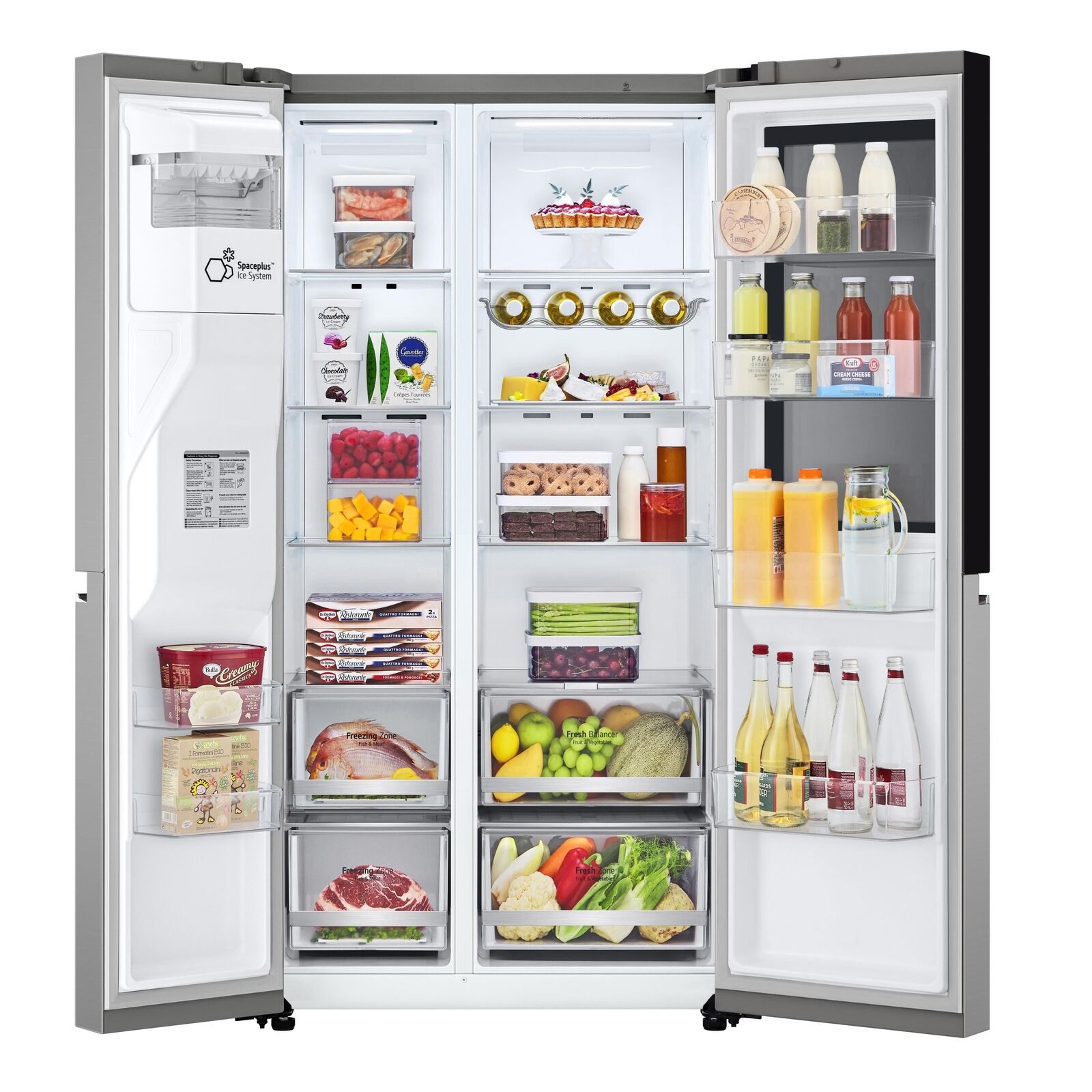 LG InstaView GSGV80PYLD Frigorifero Side-by-Side , Classe D, 635L, Wi-Fi, Con allaccio