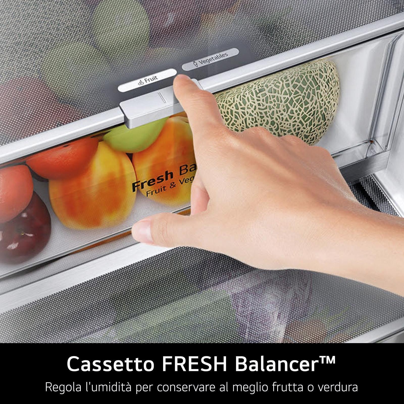 LG InstaView GSGV80PYLD Frigorifero Side-by-Side , Classe D, 635L, Wi-Fi, Con allaccio