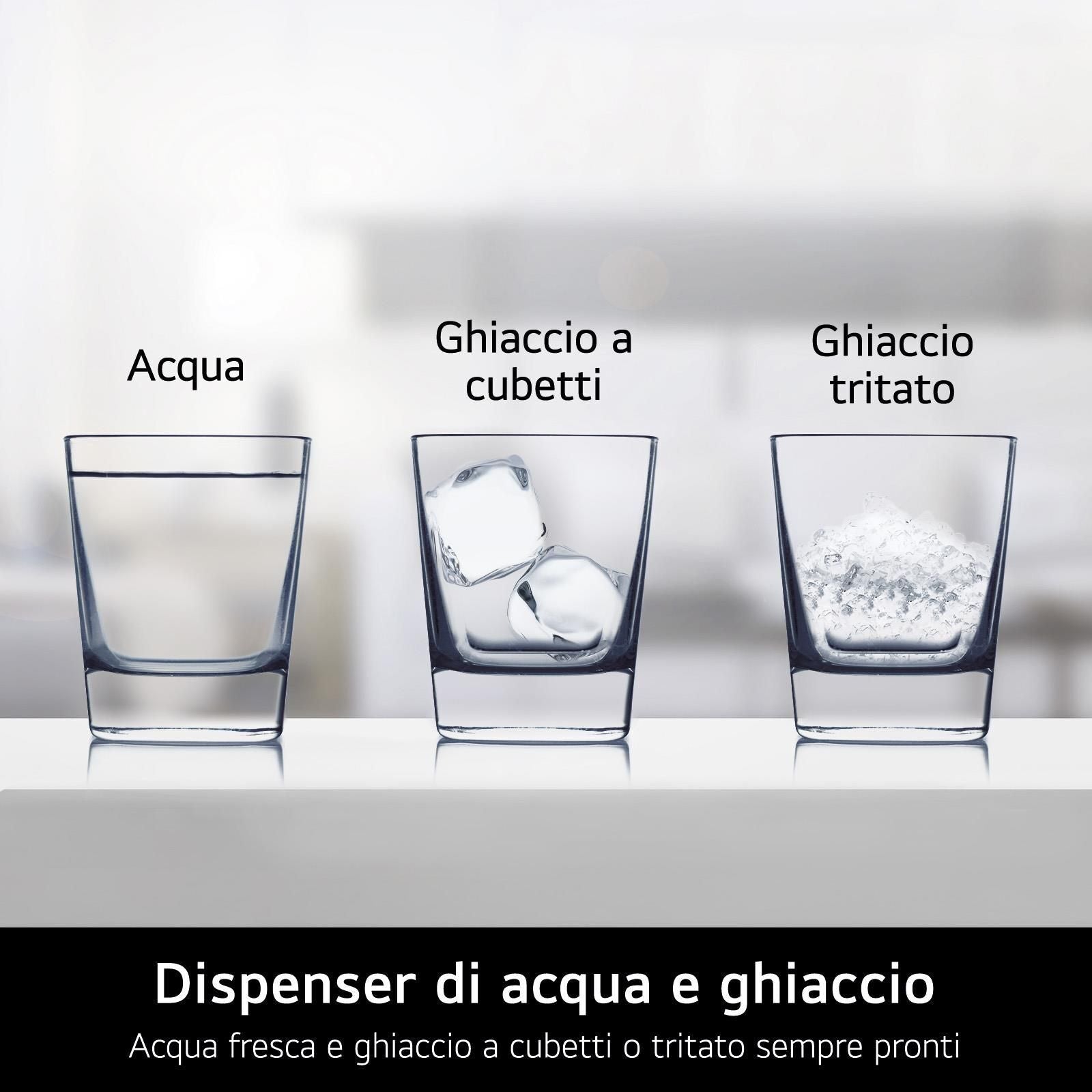 LG InstaView GSGV80PYLD Frigorifero Side-by-Side , Classe D, 635L, Wi-Fi, Con allaccio