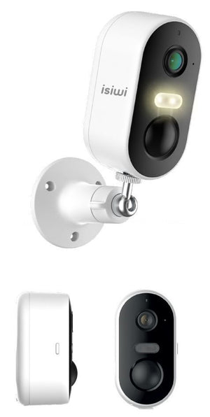 Isiwi Flai+ Telecamera a batteria Wireless 2K Bullet fissa per esterno IR LED e SHOWCOLOR Audio Bidirezionale Sd Card IP65 batteria interna da 5200 mAh