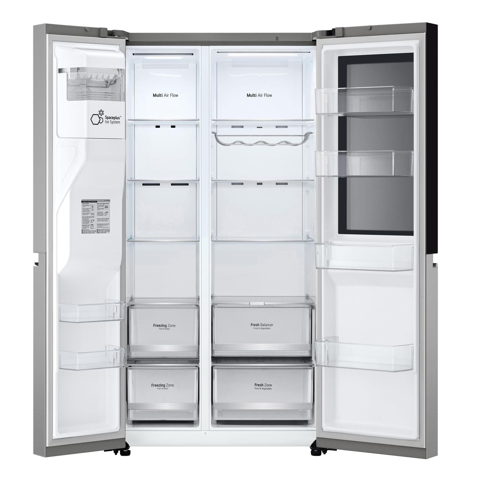 LG InstaView GSGV80PYLD Frigorifero Side-by-Side , Classe D, 635L, Wi-Fi, Con allaccio