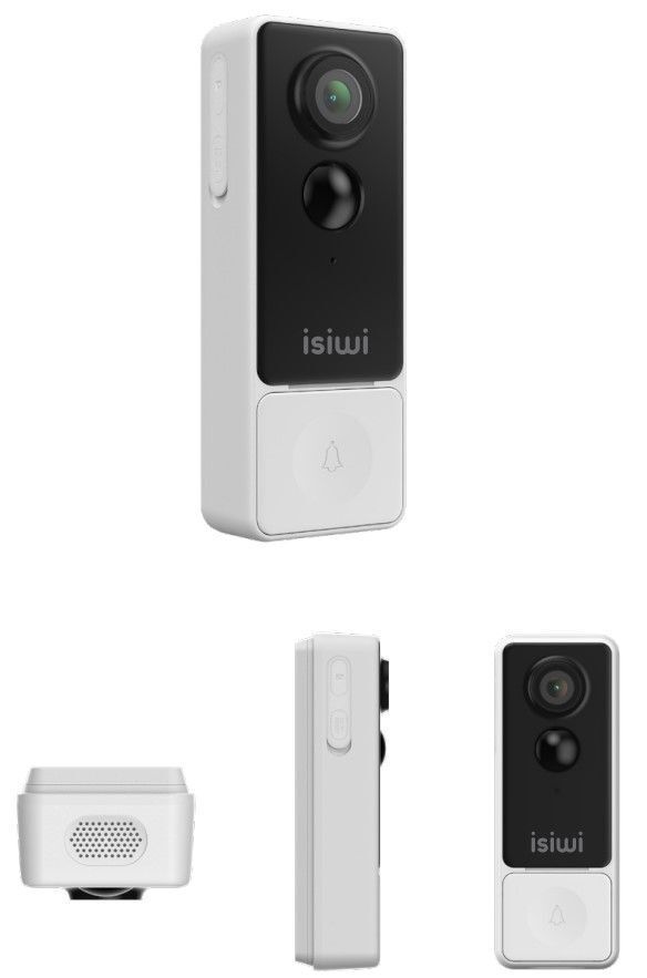 Isiwi Dlin+ Campanello a batteria Wireless 2K - 5200 mAh - PIR - SD CARD - Audio bidirezionale