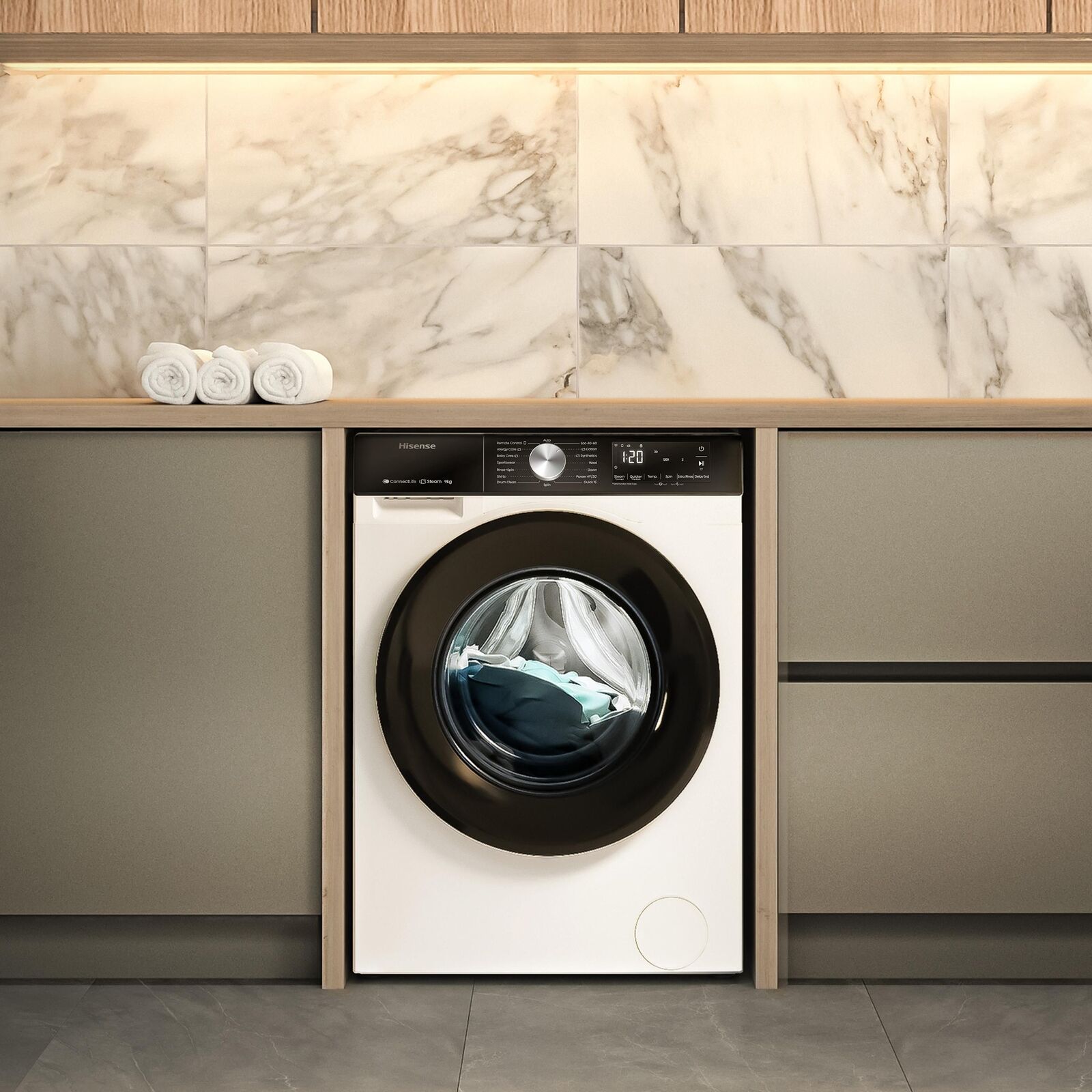 Hisense WF3S9043BW3 lavatrice Caricamento frontale 9 kg 1400 Giri/min Bianco