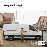 Imou Cruiser 2C 2K (3MP) - Telecamera Wi-Fi Esterno Motorizzata 360° - Visione Notturna a Colori, IP66, Tracciamento Intelligente, Rilevamento Umano con Faretto e Sirena, Audio Bidirezionale