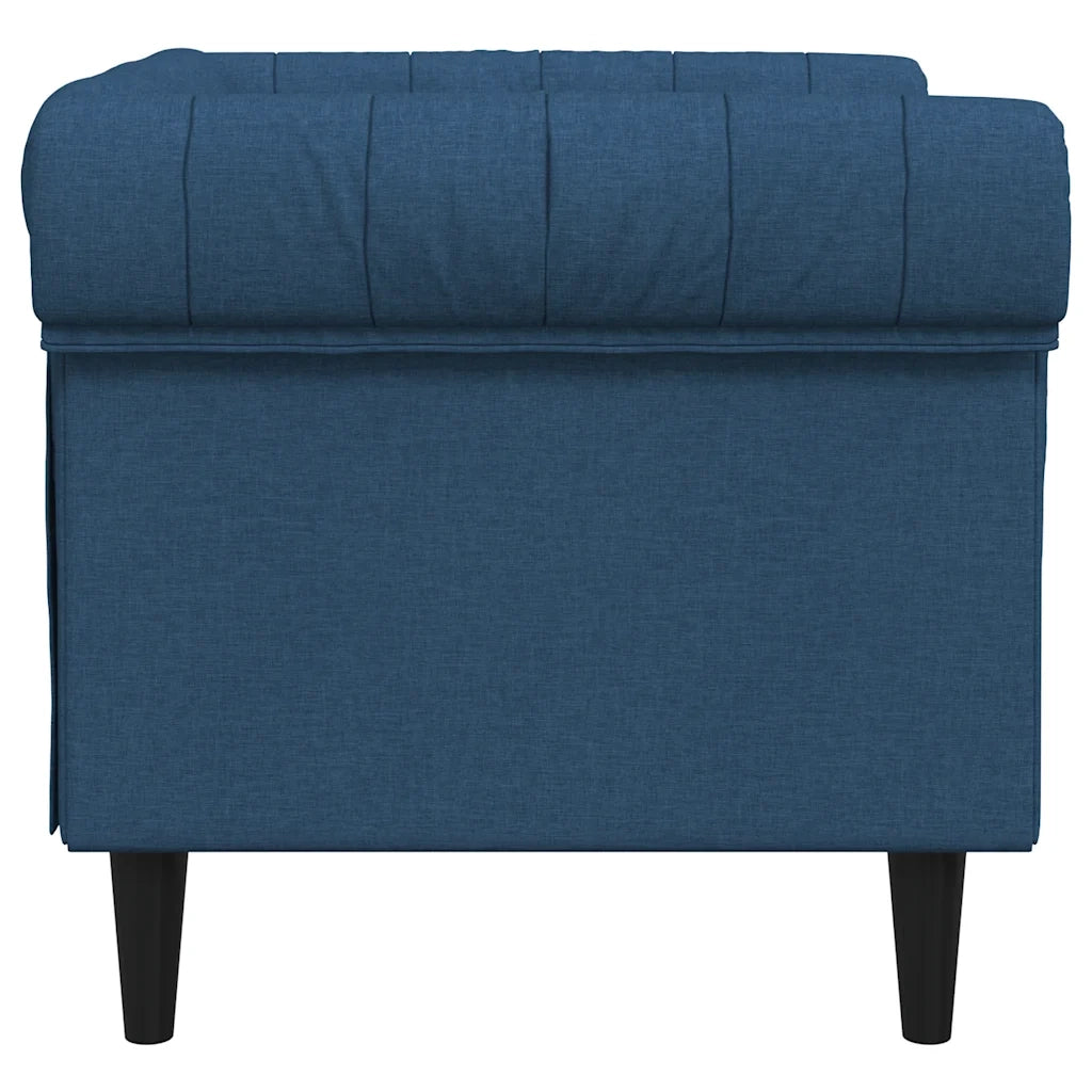 Divano Sedia-Poltrona Chesterfield Blu in Tessuto