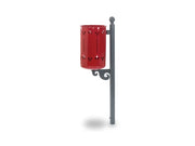 Cestino Old Style 574 Giochipark acciaio zincato verniciato Ø30x52h urbano 35lt - RAL 3003 - Da interrare