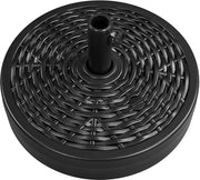 Parasol support stabile per esterno - riempito d'acqua, 22L, per Ø 3,8 cm/4,8 cm parasole - giardino, terrazza, piscina - finitura rattan nera