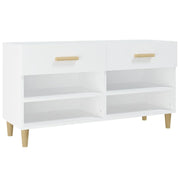 Scarpiera mobile contenitore per scarpe mobile per ingresso/corridoio/soggiorno 102 x 35 x 55 cm legno ingegnerizzato bianco 02_0021421
