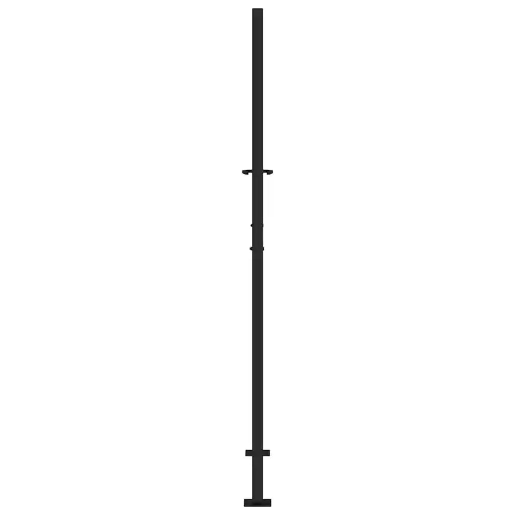 Cancello Giardino Nero 105x180 cm in Acciaio Design a Croce