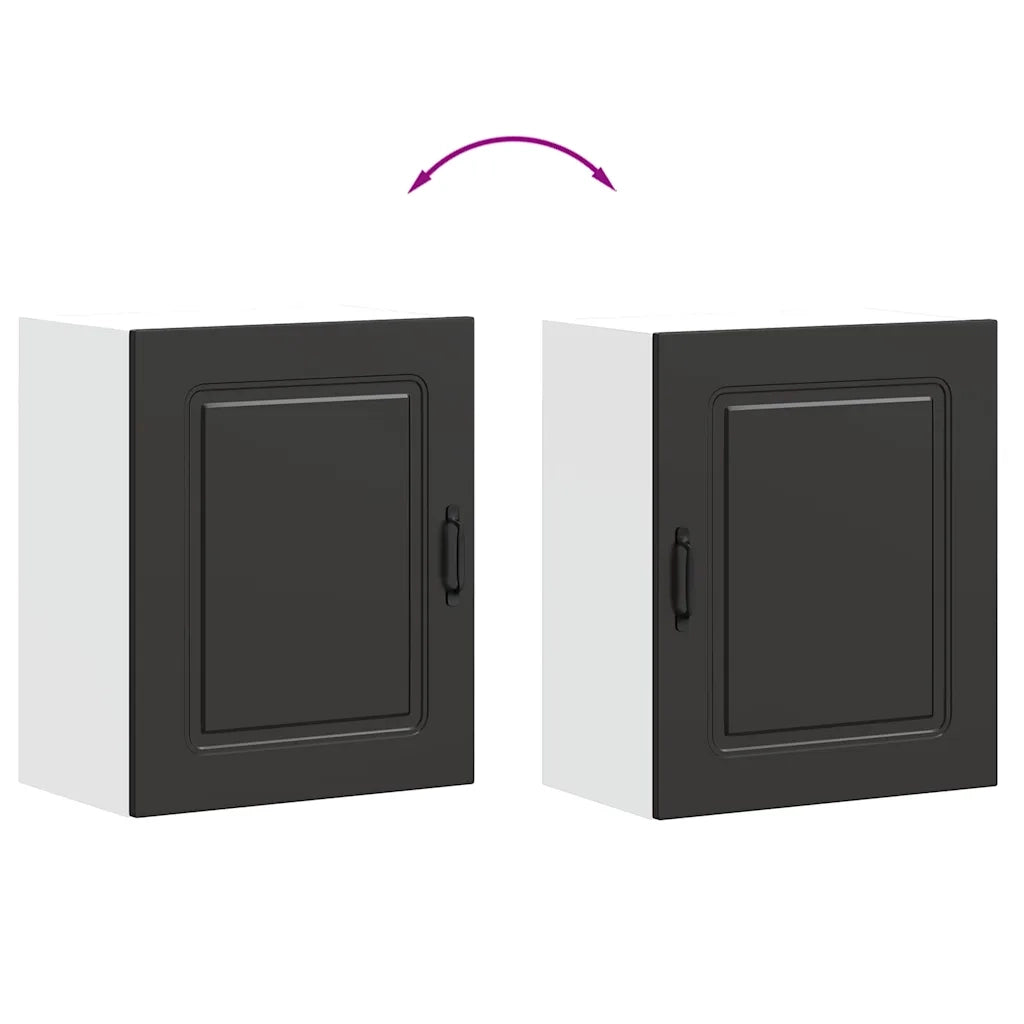 Pensili da cucina 2 pz Kalmar in Legno Multistrato Nero 853560